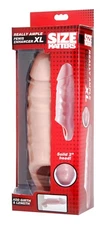 Size Matters Really Ample Penis Enhancer XL Beige - Cock Extension Sleeve