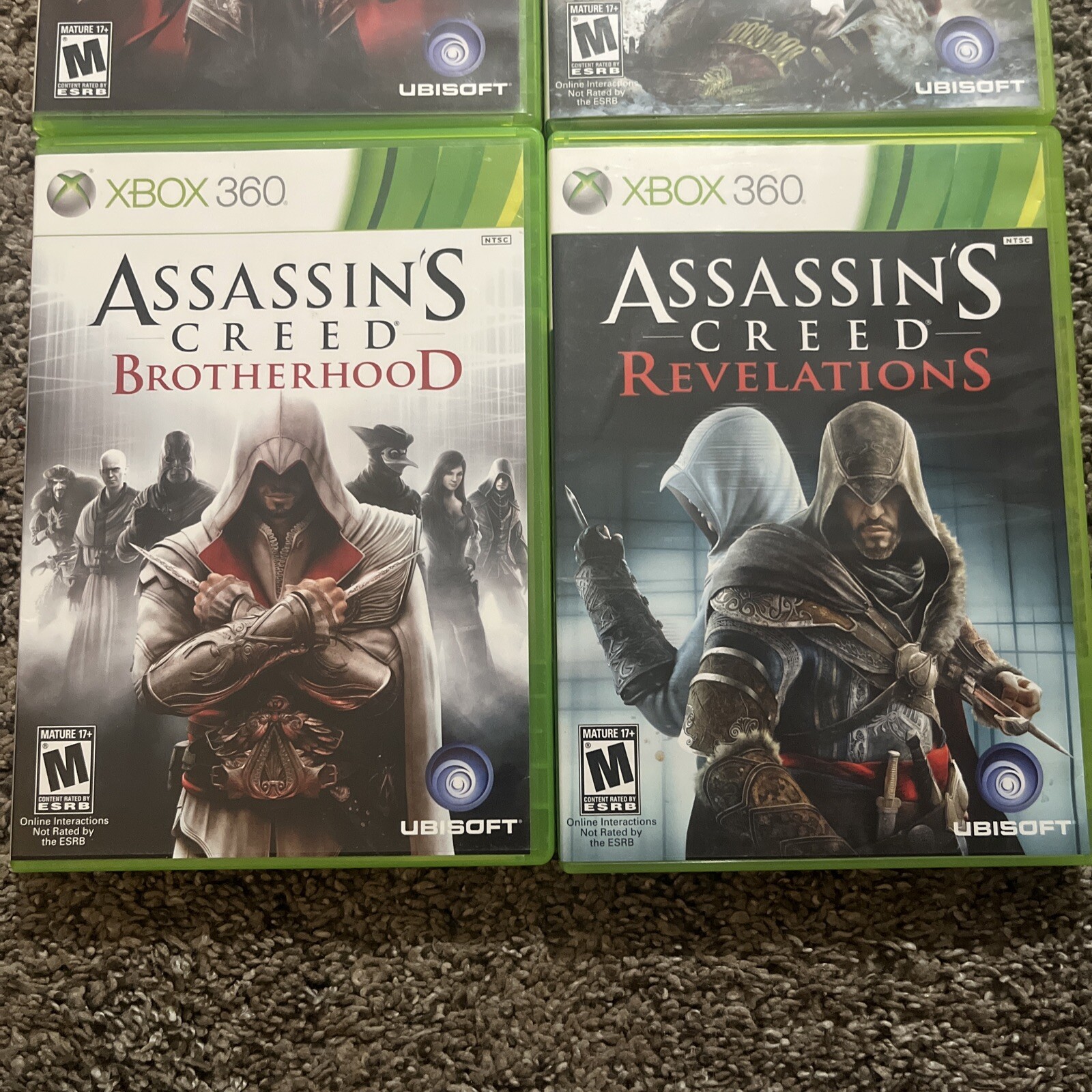 Assassin's Creed XBOX 360 Game Bundle 2, 3 + Brotherhood & Revelations Fast  Ship