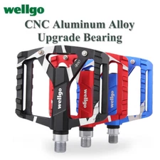 Wellgo Flat/Platform Pedals MTB Bike Alloy Cycling Pedals Parts Cycling Cleats