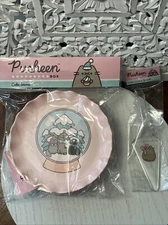 Pusheen Cake Stand and Server Subscription Box Winter 2024 Christmas Snowglobe