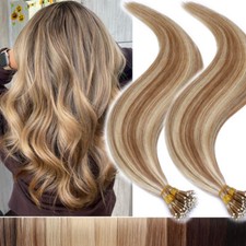 8A 100 Human Hair Nano Ring Remy Hair Extensions Soft Hair Nano Beads Tip 1g/s