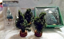 set of 9 miniature Christmas trees for MIniature train or village