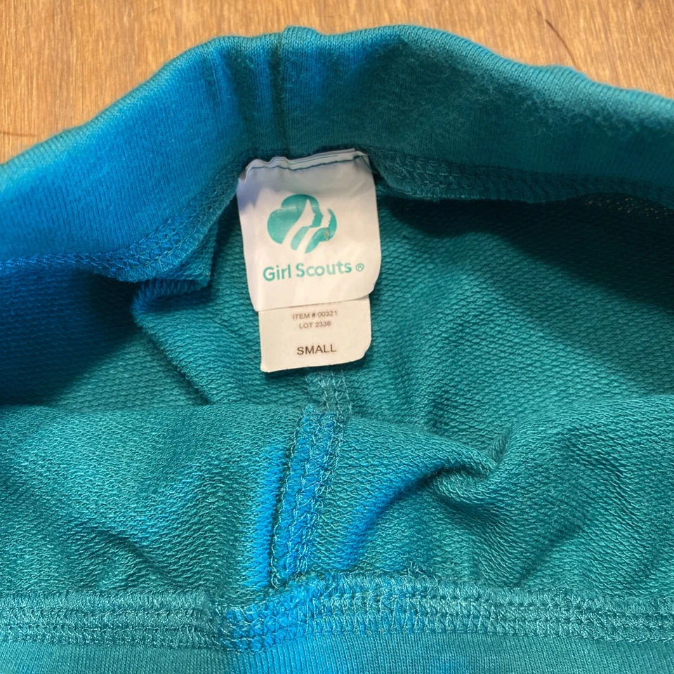 Girl Scouts Traditional Green Girl's Tie Waist Wide Leg Sweatpants/small EUC - Image 3 of 4