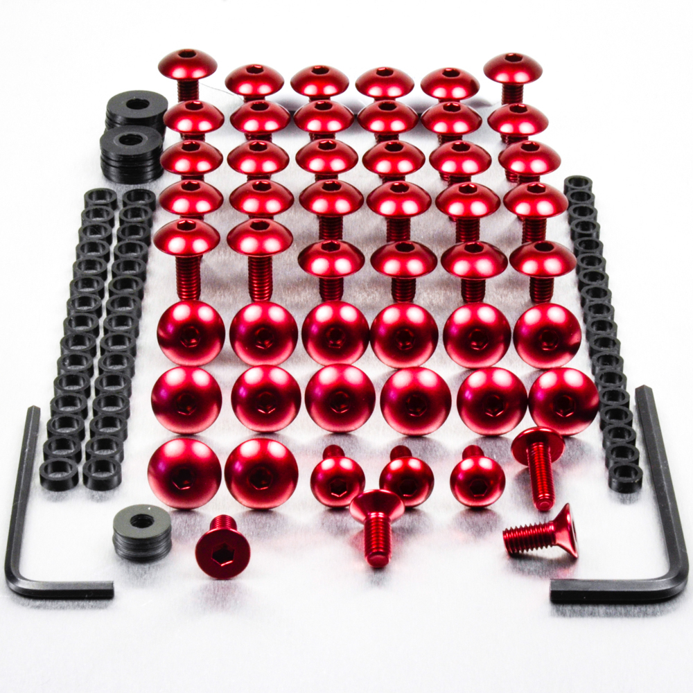 Aluminum Fairing Screw Kit ZX10 D6F Ninja 06-07 Red | eBay