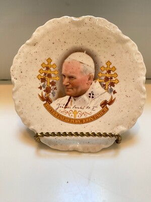 Vintage His Holiness Pope John Paul II Commemorative Plate Catholic ...