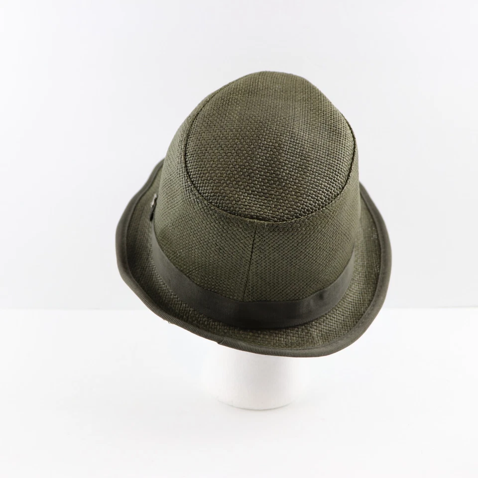Шляпа мужская PETER GRIMM Fedora темно-зеленая соломенная 100% натуральное волокно один размер - Изображение 3 из 4