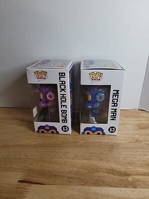 Funko Pop Megaman 8 bit figures #13 Mega Man + Black Hole Bomb