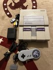 Super Nintendo Snes Game System Console Sns-001 Controllers Cords Tested Working