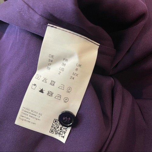 Hugo Boss Ladelia Blouse NWTin PURPLE Color - Picture 8 of 12