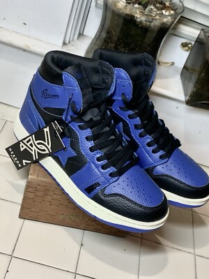 Reason Shooting Stars Black/Royal-Blue Sneaker High Shoe AJ1 Jordan 1 Size 9