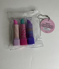 Office Depot Lipstick erasers, lot of 3.