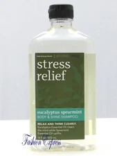 BATH & BODY WORKS STRESS RELIEF EUCALYPTUS SPEARMINT BODY & SHINE SHAMPOO 16 OZ