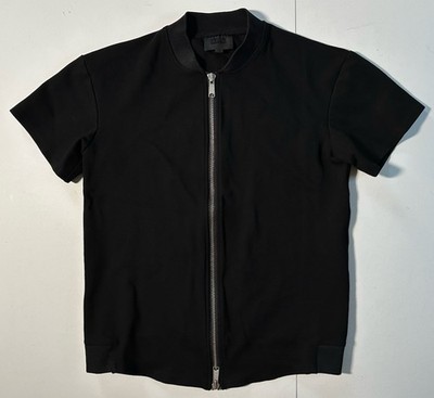 Kith NYC Full Zip Jacket Shirt Short Sleeve Black Sz M Track Jacket