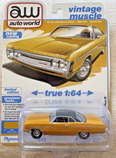 164 Auto World 1971 Plymouth Fury Iii Bahama Yellow New Casting.