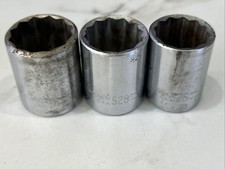 Thorsen 530 15/16" 528 7/8” 526 13/16” 12pt Sockets 1/2" Drive Made in USA