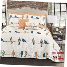 Rowley Birds Set, 7 Piece Set, Multi - Reversible Bird King Multicolor Quilt