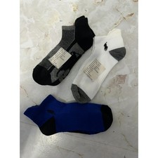 3 Pair Polo Ralph Lauren -Sport Ankle Cut Socks Size 8-9.5 New no tags-