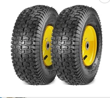 (2-Pack) 13x5.00-6 Front Tire and Wheel Assembly - Replacement Tubeless Turf