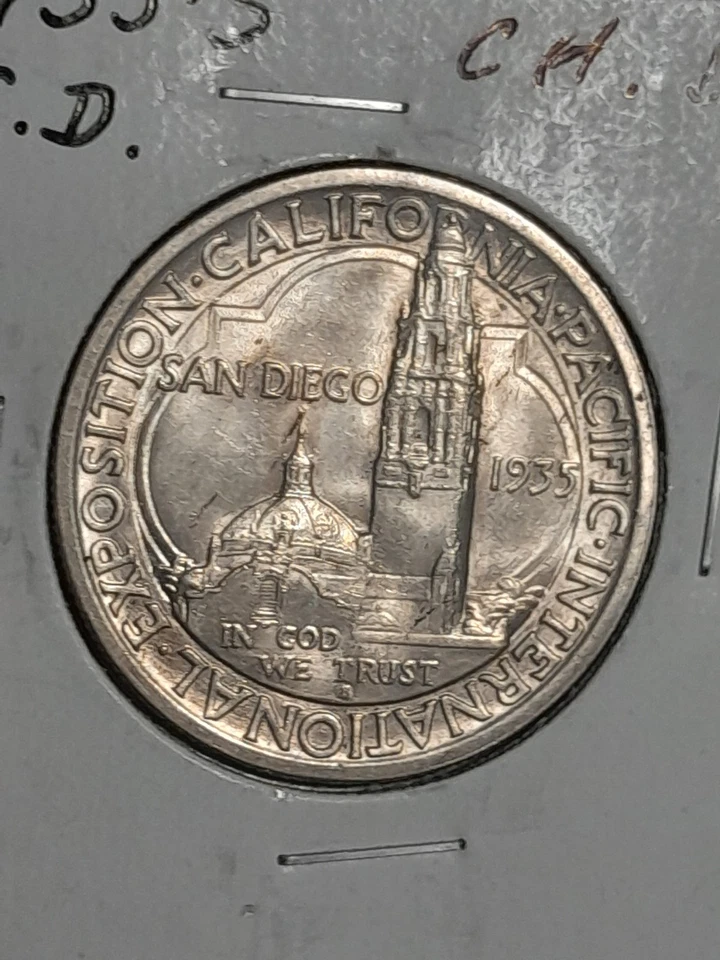 1935- S San Diego Commemorative Half - Image 3 of 4