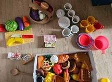 🌷großes Set Küchenspielzeug/Puppenküche. Schneide-Obst, Porzellanset Ikea etc🌷