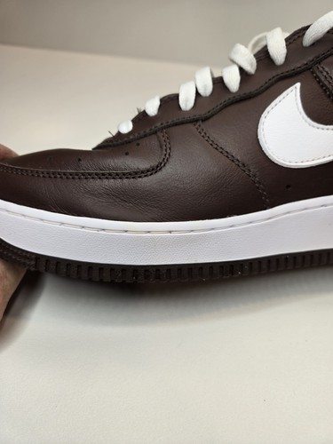 NIKE AIR FORCE ONE Chocolate Brown limited edition retro size 12 No Box - Picture 13 of 15