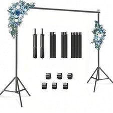 Backdrop Support System 9x6.5 Ft Adjustable Iron Stand for Photo Studio Events