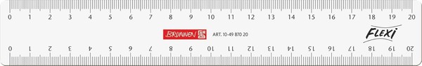 Brunnen Flexibles Lineal Schule BüRo 20 Cm Glasklar Flexilineal VE10 StüCk-image