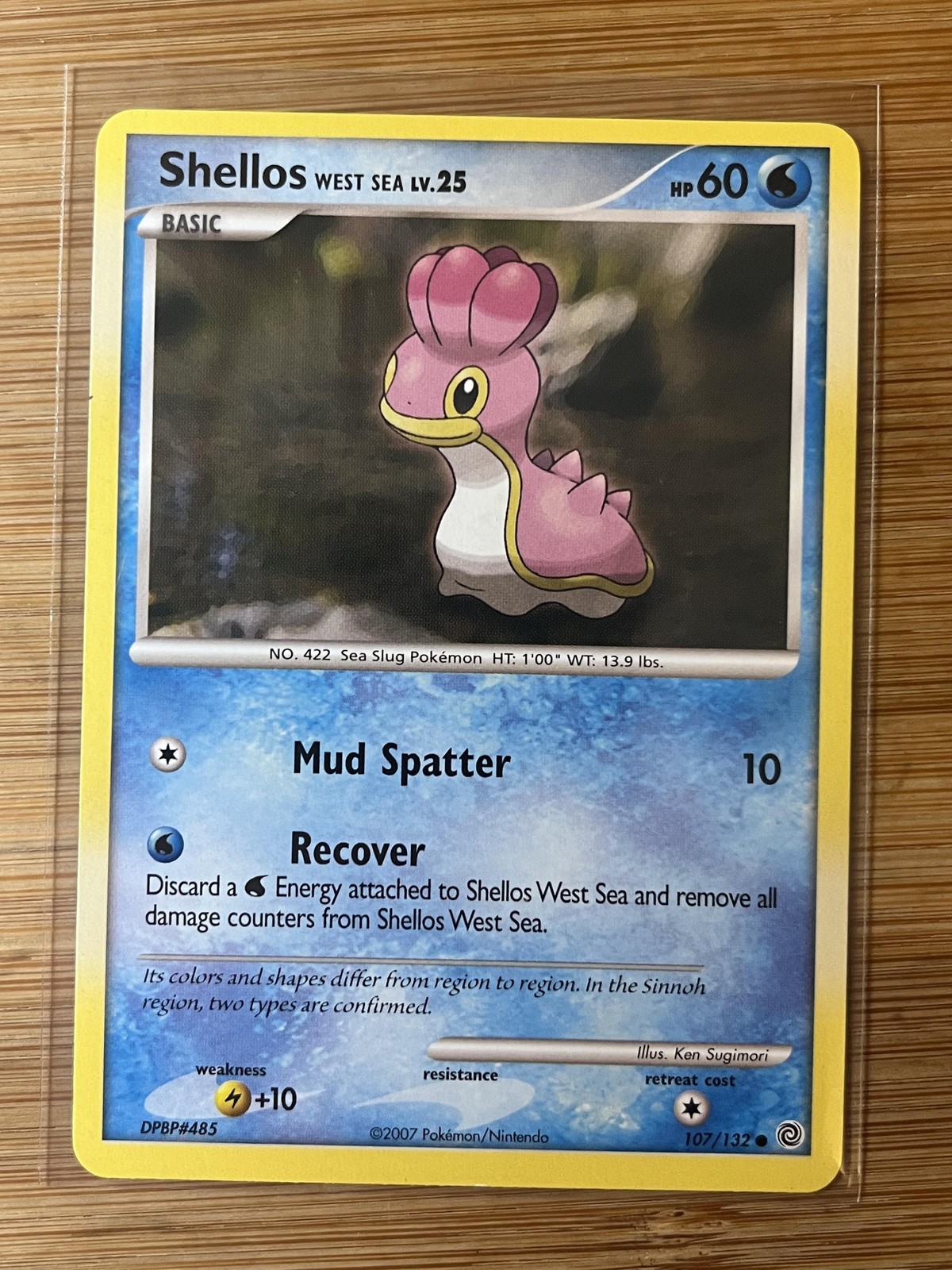 Pokemon TCG Shellos WEST SEA LV.25 107/132 DP Water Moderately Played English