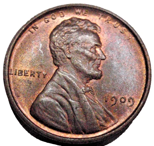1909 VDB Lincoln Cent ** GEM BU RED RD/BRN / UNC