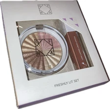NIB Ofra Cosmetics Freshly Lit Highlighter And Liquid Lipstick Gift Set