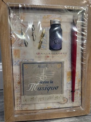 Aladine Calligraphy Ink & Pen Set in Box - Musique - Made in France ~ NEW