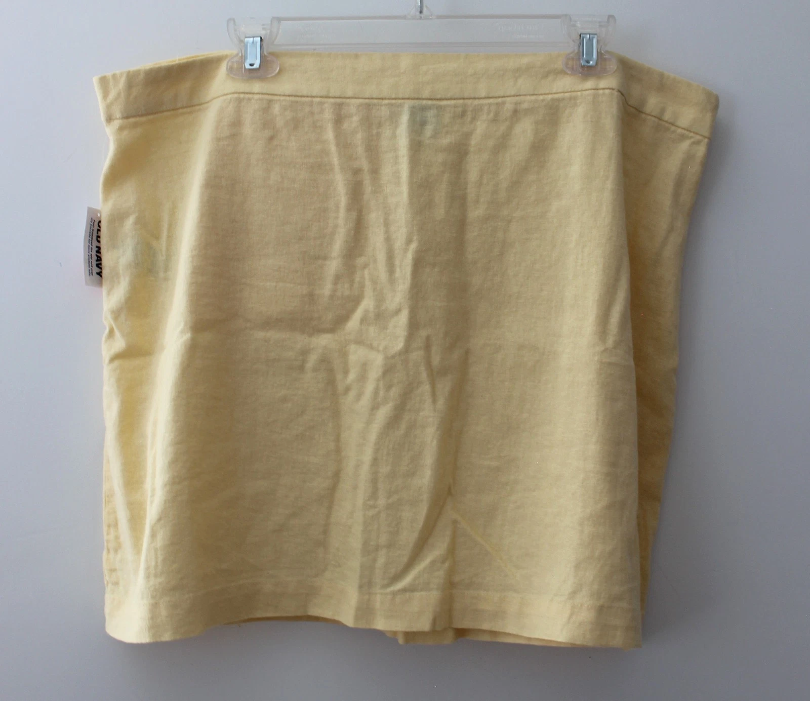 Old Navy Womens High-Waisted Linen-Blend Mini Skirt Sweet Butter Size XL NWT