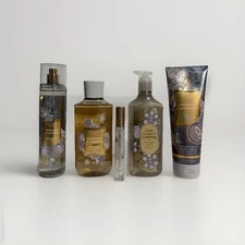 Bath & Body Works Snowflakes & Cashmere 5pc Set Perfume/Wash/Soap/Mist/Cream