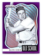 Ralph Kiner 2021 Panini Prizm Old School Purple #OS-10 Pittsburgh Pirates