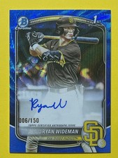 Ryan Wideman 2025 Bowman Chrome Draft 1st Auto Blue /150 PADRES