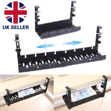 Cable Management Metal Under Desk Tray No Drill Cable Management Organizer