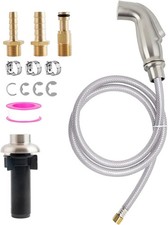 Pull Out Sink Side Sprayer Head Kitchen Faucet Replacement Attachment Brushed