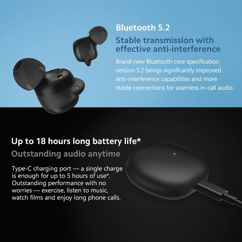 Xiaomi Redmi Buds 3 Lite TWS Earphone True Wireless Earbuds Bluetooth US Seller - Image 3 of 4