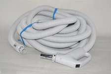 Central vacuum hose 40 ft with low voltage on off switch and button lock Plas...