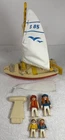 Playmobil 3138 Sailboat Family Play Set 1986 1987 Sea Boat adventure Rare vtg