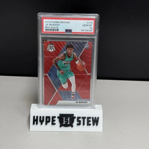 2019 Mosaic Ja Morant Red Wave Rookie Card #219 Memphis Grizzlies PSA 10