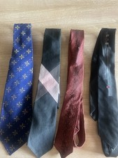 4 Vintage 1950s Silk Swing Men  s Ties Wembley, Van Heusan, unbranded