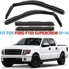 Side Window Deflectors Rain Guards for 2009-2014 Ford F150 SuperCrew