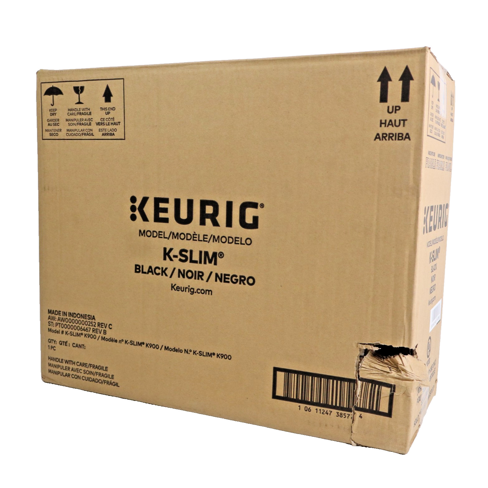 Keurig K-Slim Single Serve K-Cup Pod Coffee Maker, 46oz Reservoir, 3 Brew Sizes