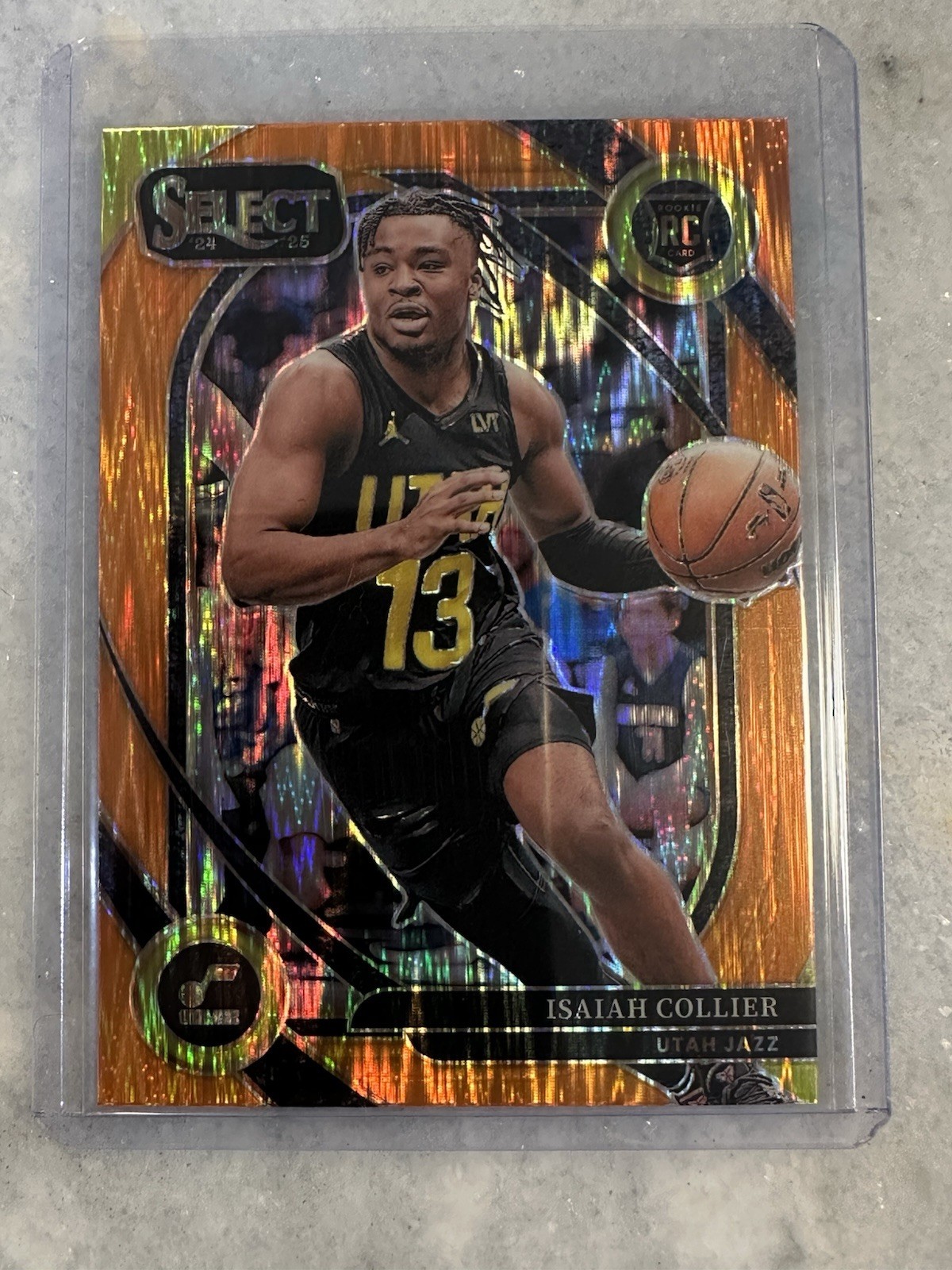 Isaiah Collier RC Courtside Orange Flash Prizm 2024-25 Select Jazz