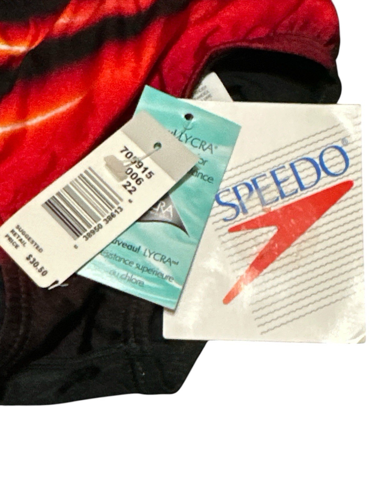 Speedo Swim Brief Kids Youth Boys Size 22/4 Years Red Black USA NWT image 5