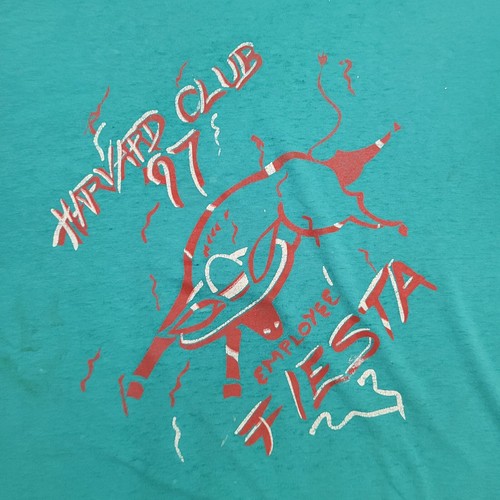 Vintage 1993 Fruit-of-the-Loom Shirt XL 23x27 Turquoise - Picture 17 of 20