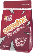 Grenade Pre Workout Powder Cherry Bomb 330g – High Caffeine, Zero Sugar, 20 Serv