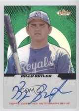 2005 Topps Finest Auto Green Refractor 193/199 Billy Butler #148 Auto 0s3