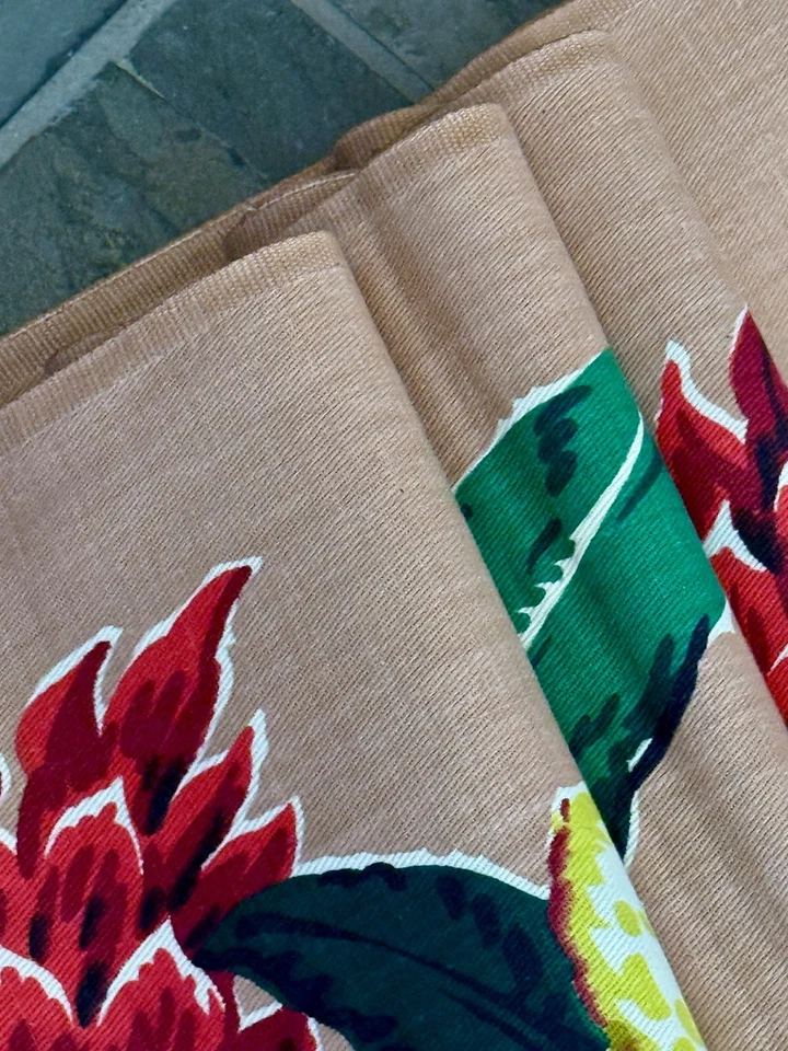 火炬姜夏威夷艺术与工艺好莱坞摄政树皮布复古面料 — 第 4/4 张图片